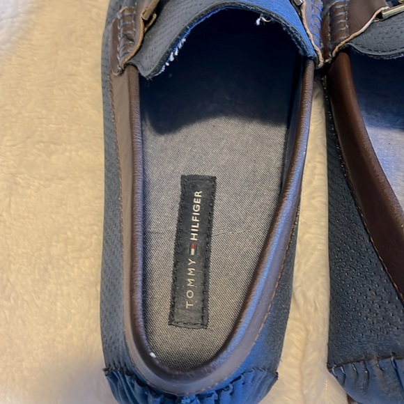 Tommy Hilfiger blue slip on shoes. Worn but in good condition. Very comfortable. - Picture 2 of 4